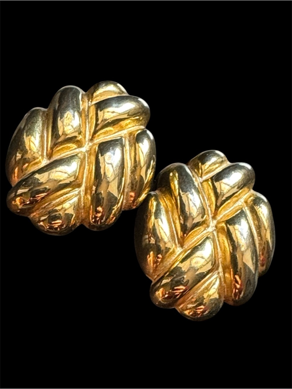 Vintage Givenchy Gold Tone Clip Earrings
